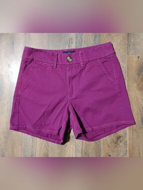 American Eagle Outfitters Deep Magenta High-Rise Shorties Women's Size: 2